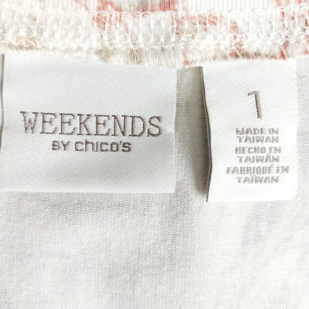 🔵BOGO FREE🔵 Weekends by Chico's Top Sz 1 Medium - Picture 5 of 5